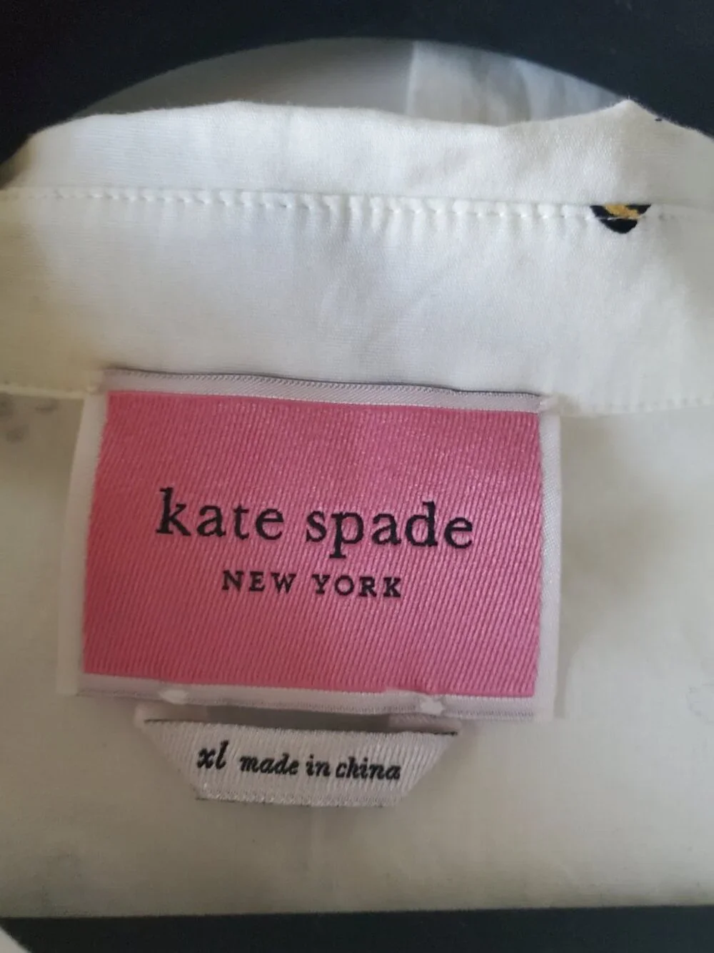 Kate Spade New York Bees Cream Belted Shirt Dress With Pockets Size XL